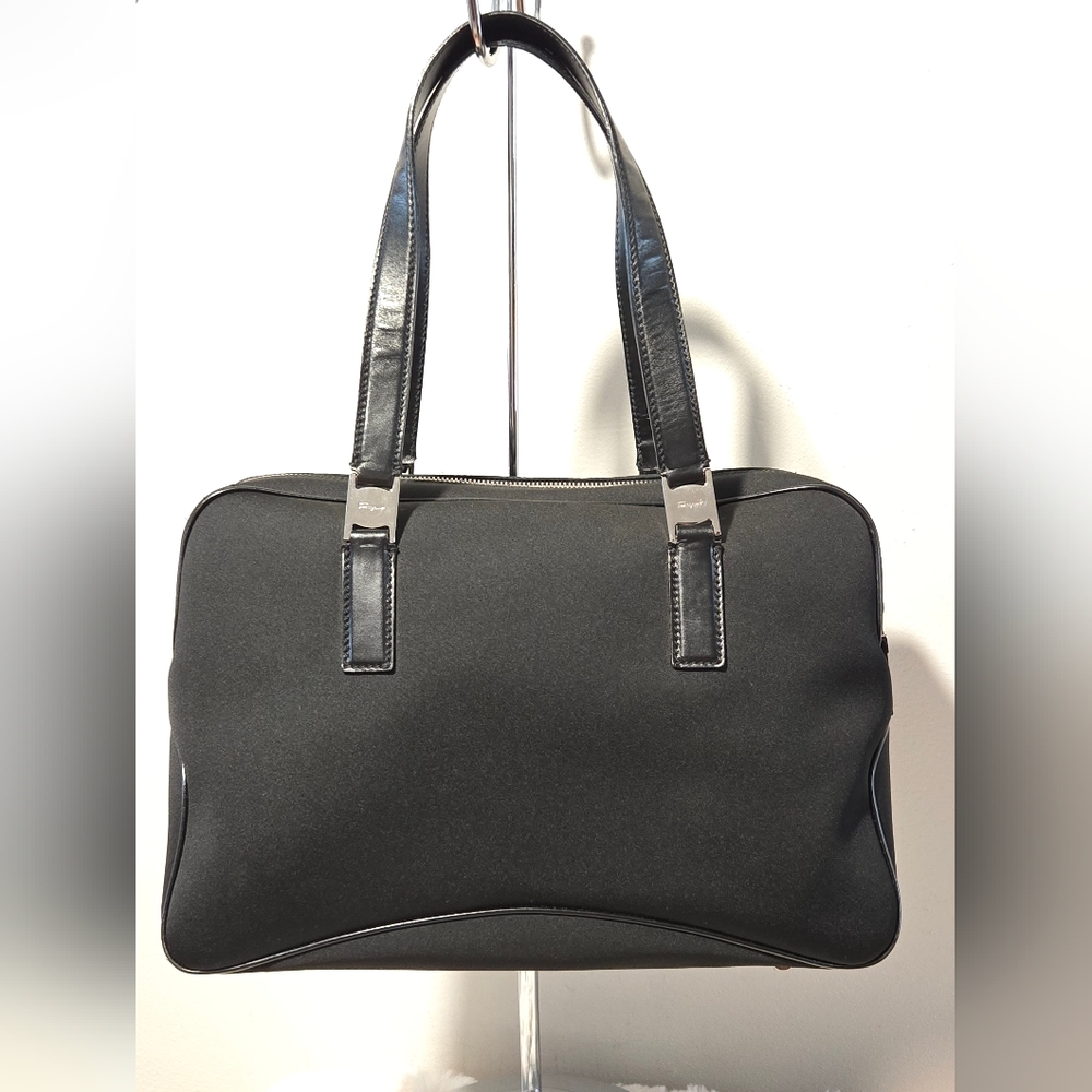 Salvatore Ferragamo Nylon & Leather Shoulder Bag